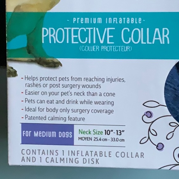 Dog calming protective inflatable collar (new in box) - Picture 3 of 3